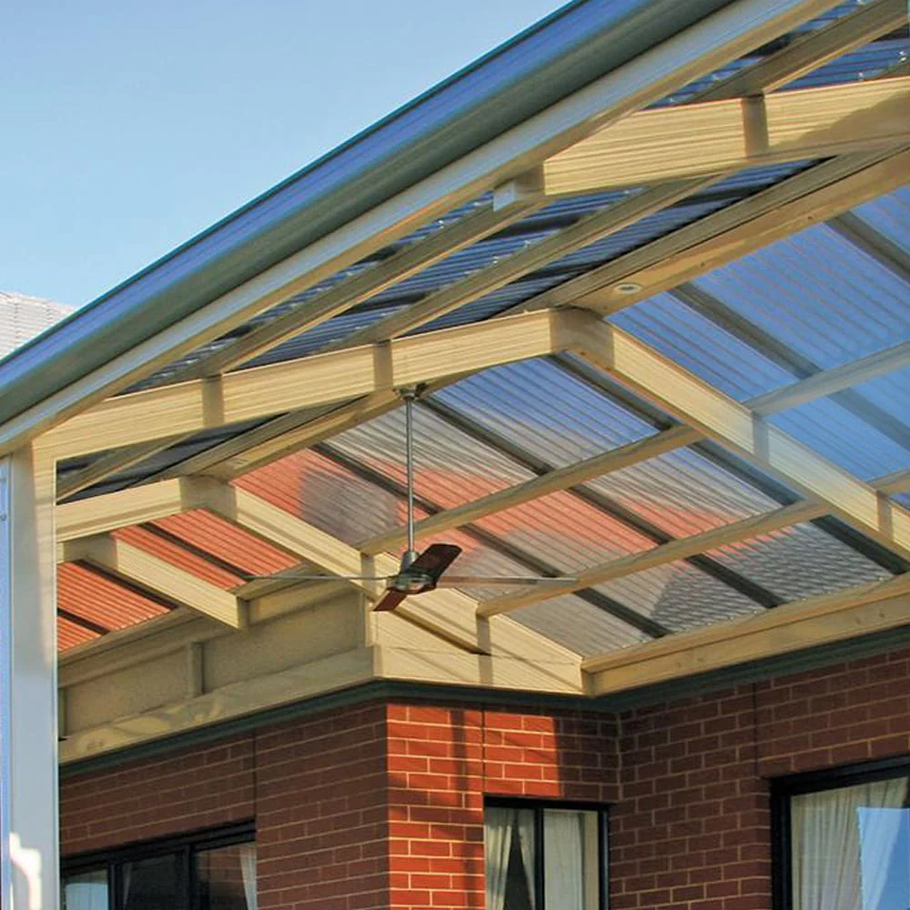 SUNSKY 3-ft x 6-ft Corrugated Clear Polycarbonate Roof Panel, 5-Pack - Image 5