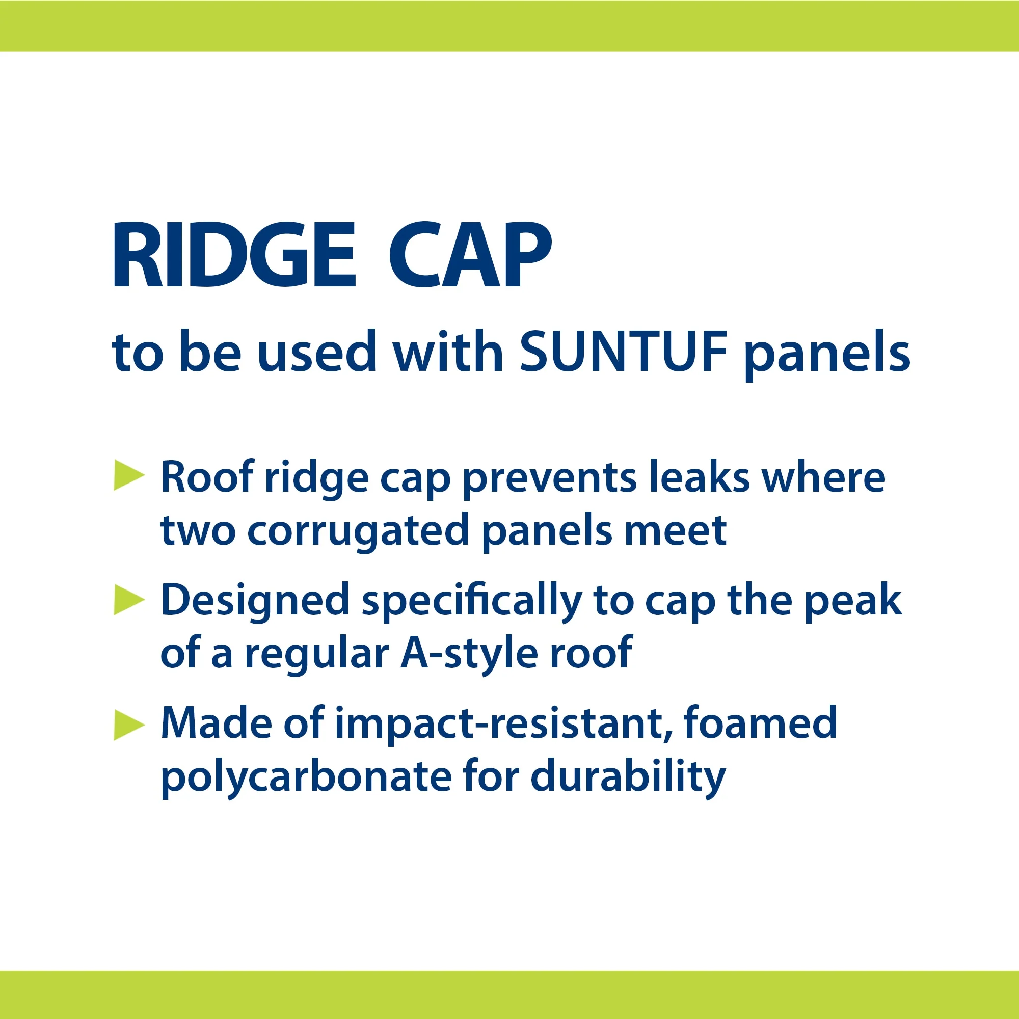 SUNTUF 11.8-in x 50-in Polycarbonate Roof Panel Ridge Cap - Clear - Image 4