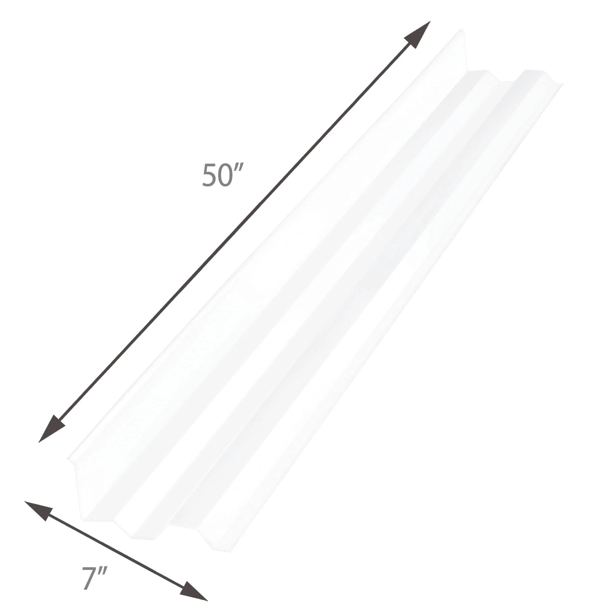 SUNTUF 5-Pack 7-in x 50-in Clear Plastic Roof Panel Ridge Caps - Image 2