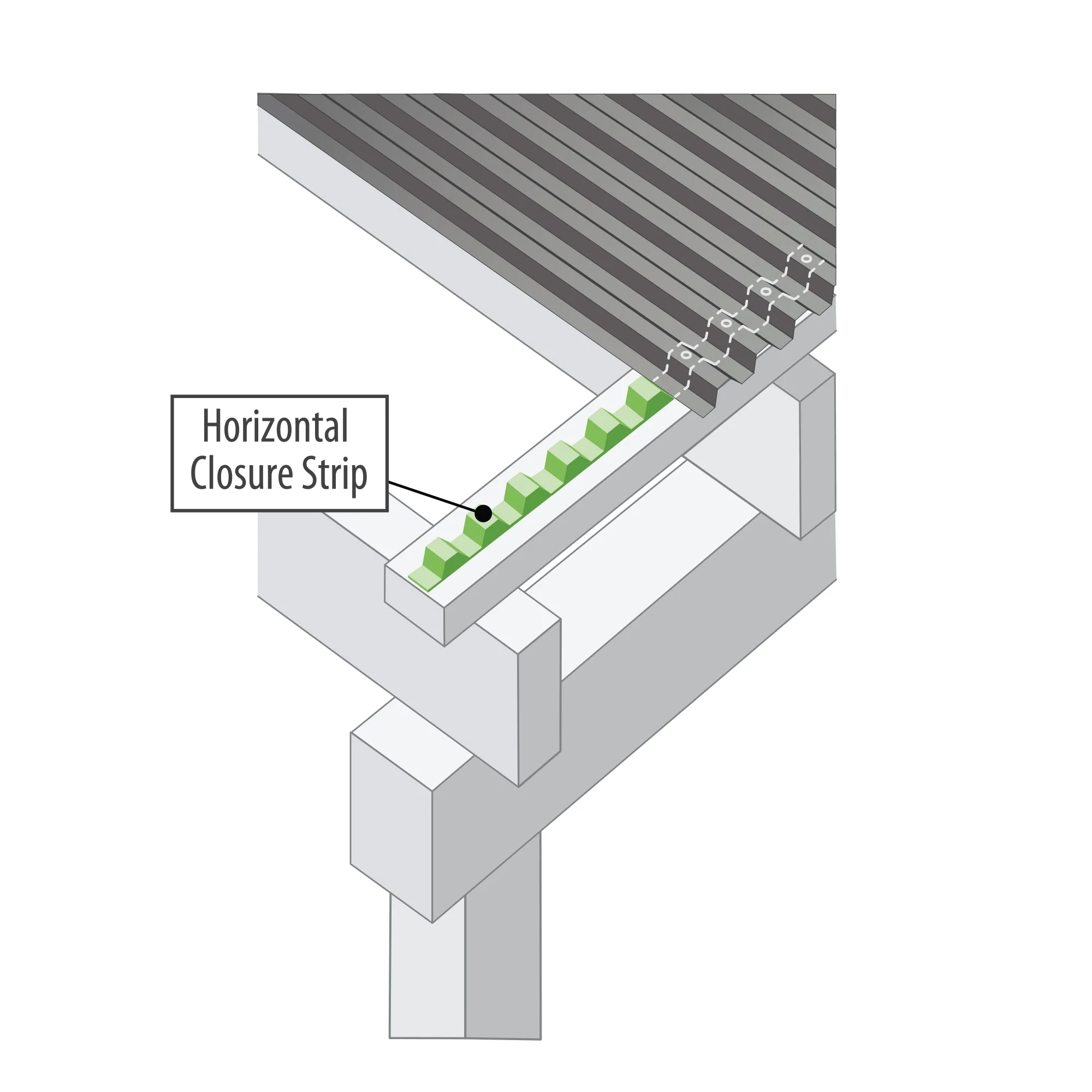 SUNTUF Suntuf Horizontal Plastic Closure Strip, 6-Pack - Image 2