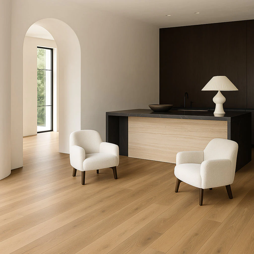 Superoak Natural Hickory Clay Hybrid Resilient Flooring - Waterproof, Durable, 25.4 sq. ft/case - Image 2