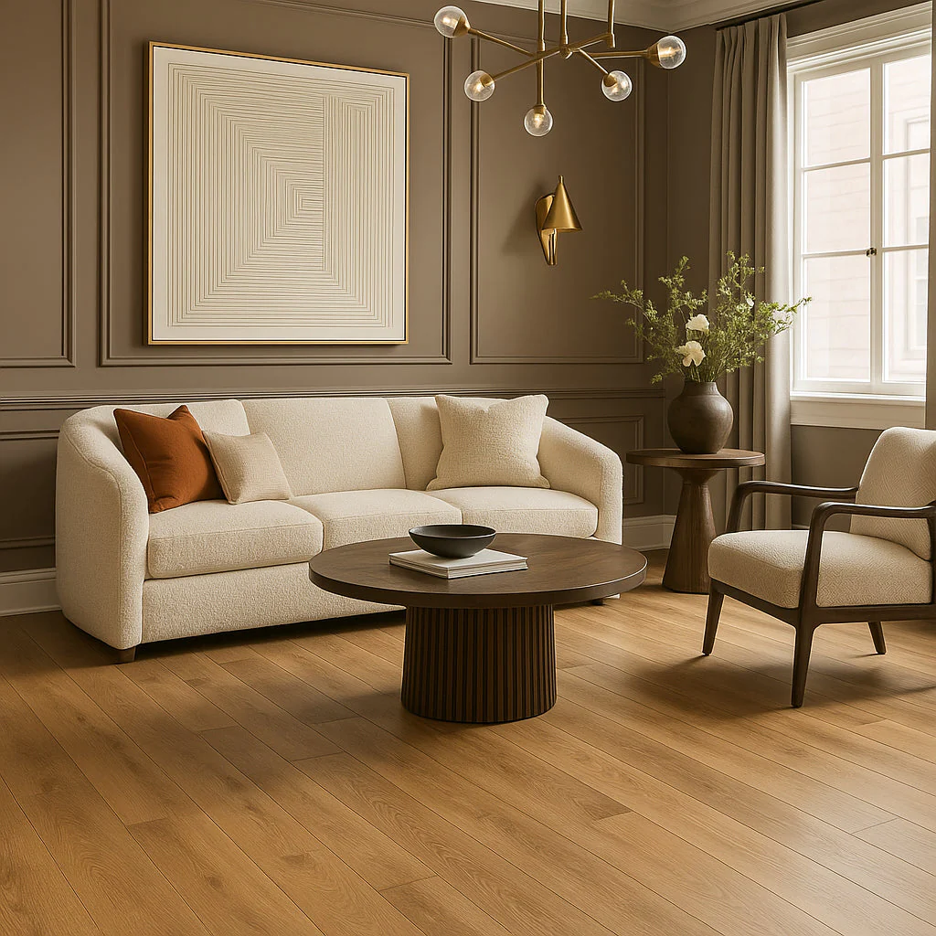 Superoak Natural Hickory Clay Hybrid Resilient Flooring - Waterproof, Durable, 25.4 sq. ft/case - Image 3