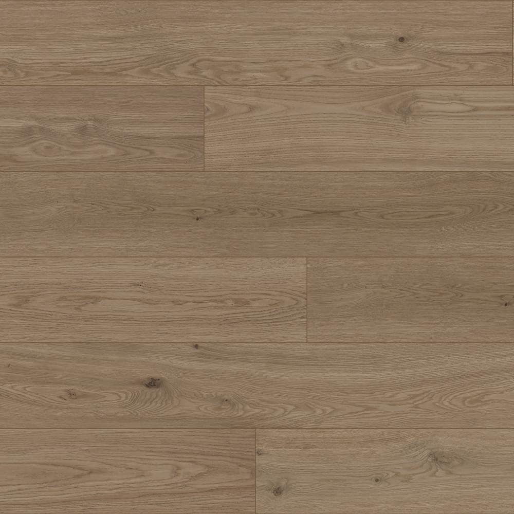 Superoak Plain Driftwood Hybrid Resilient Flooring - Waterproof, Scratch-Resistant, 7.68 in. x 48 in.