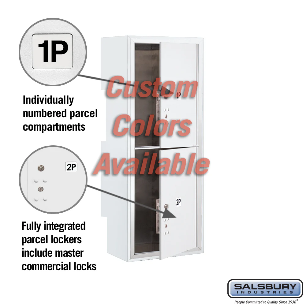 10-Door High Surface Mounted 4C Horizontal Mailbox with Parcel Locker in Black - Image 6
