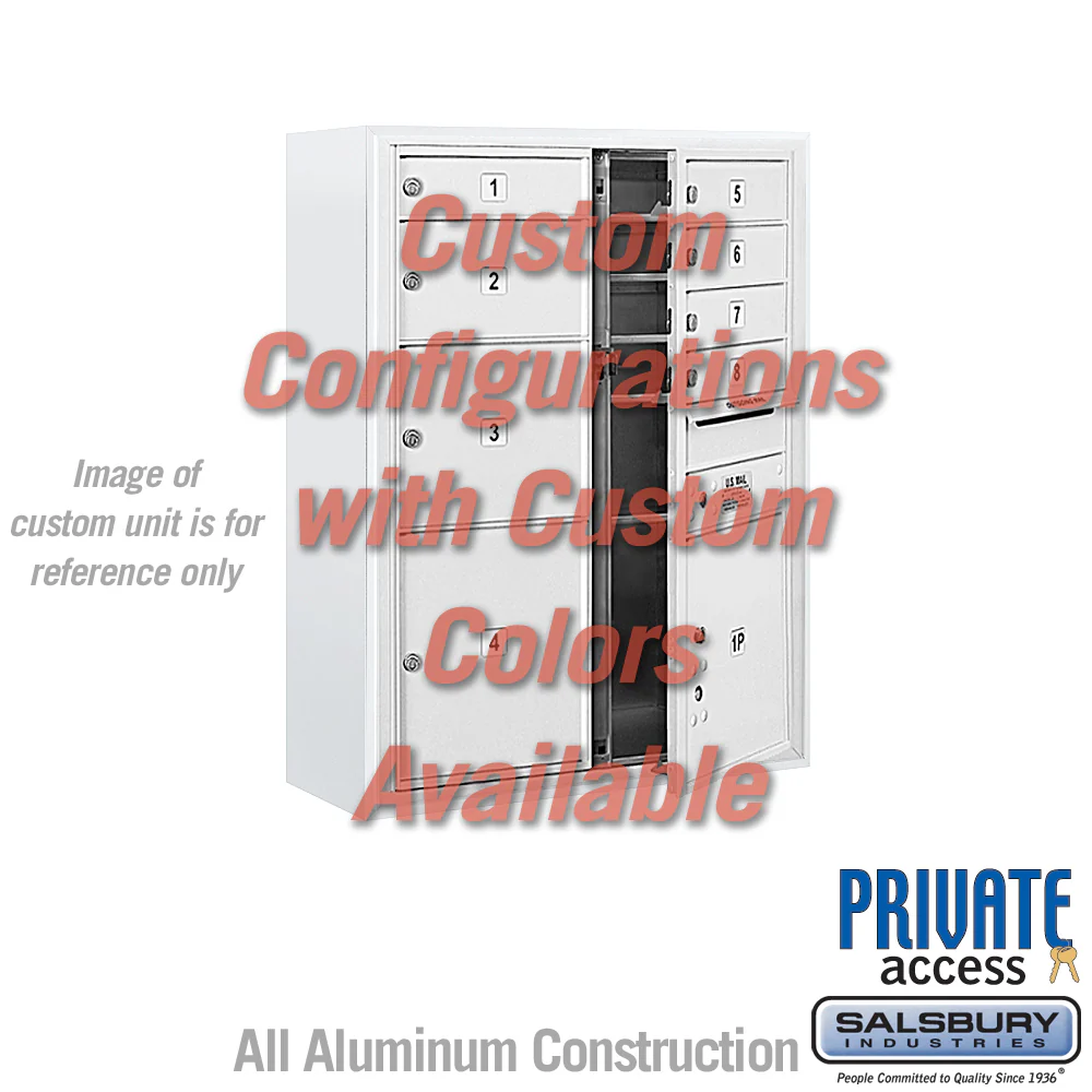 Surface Mounted 4C Horizontal Mailbox Unit - 10 Door High, Double Column, Front Loading, Private Access