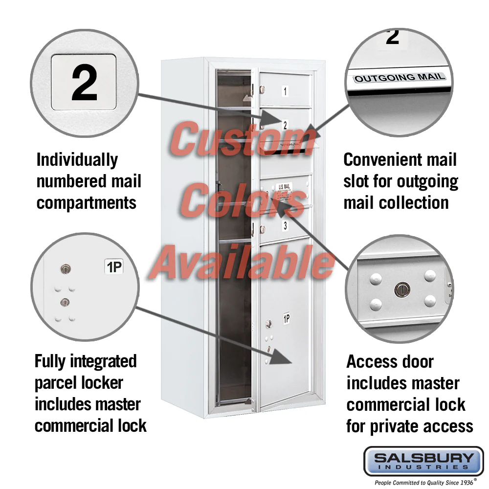 Surface Mounted 4C Horizontal Mailbox Unit - 10 Door High - Front Loading - Private Access - Image 2