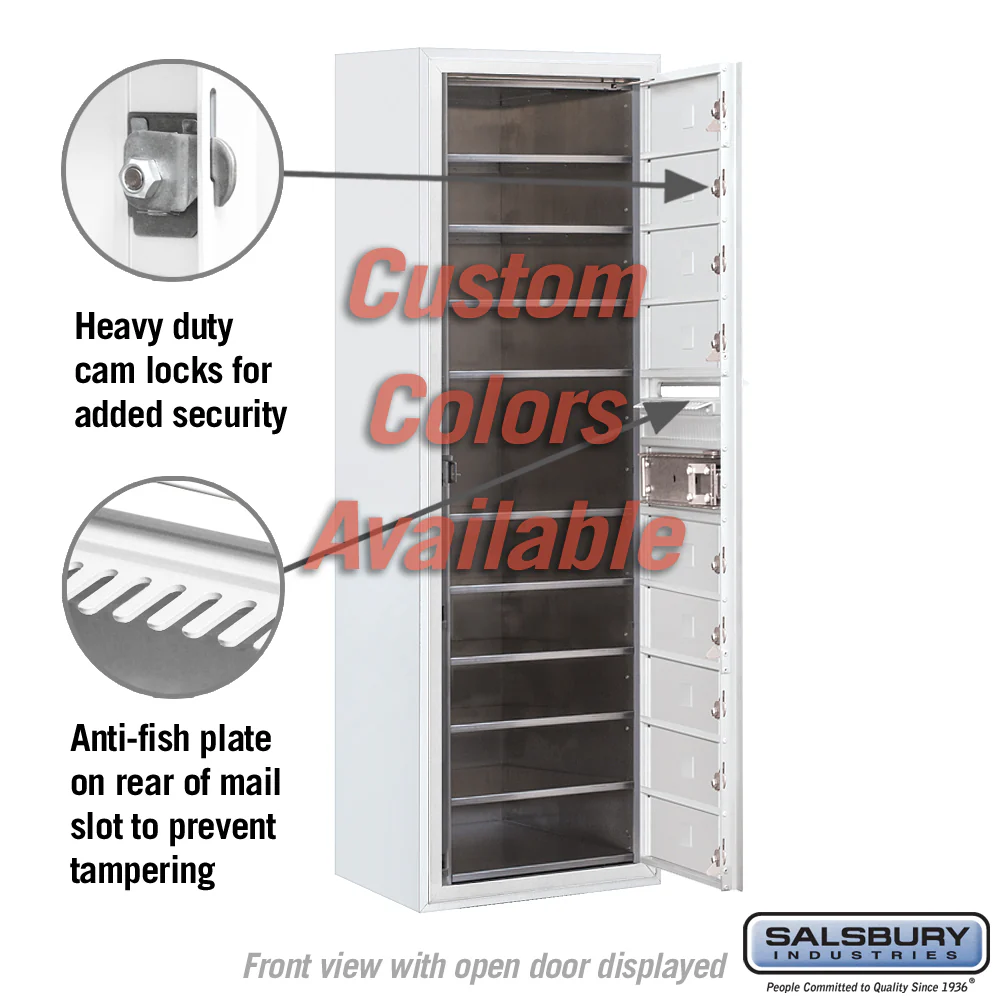 Surface Mounted 4C Horizontal Mailbox Unit - 11 Door High - Front Loading - Private Access - Image 3