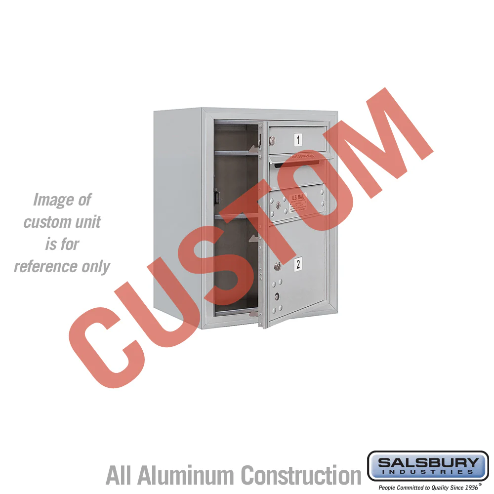 Surface Mounted 4C Horizontal Mailbox Unit - 6 Door High - Aluminum - Front Loading - USPS Access