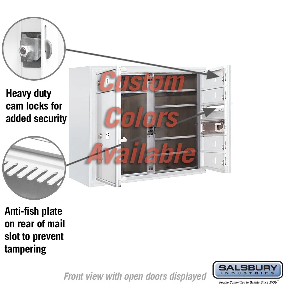 Surface Mounted 4C Horizontal Mailbox Unit - 6 Door High, Double Column, Private Access - Image 3