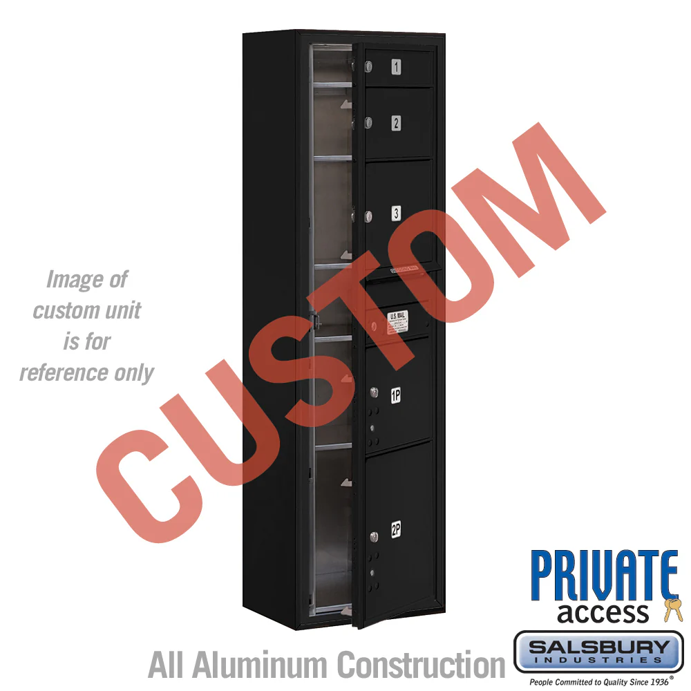 Surface Mounted 4C Horizontal Mailbox Unit - Customizable, Durable, Front Loading