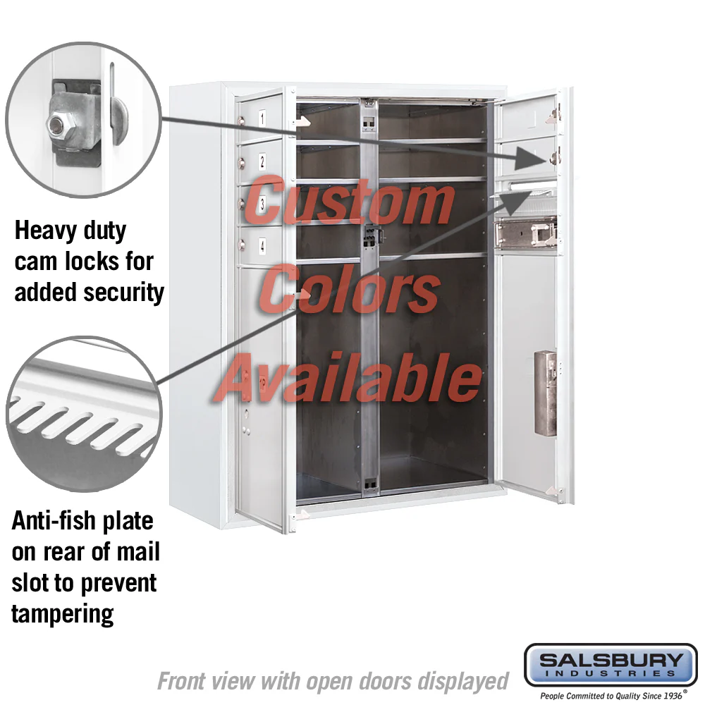 Surface Mounted 4C Horizontal Mailbox Unit - Double Column, 10 Door High, Private Access - Image 3