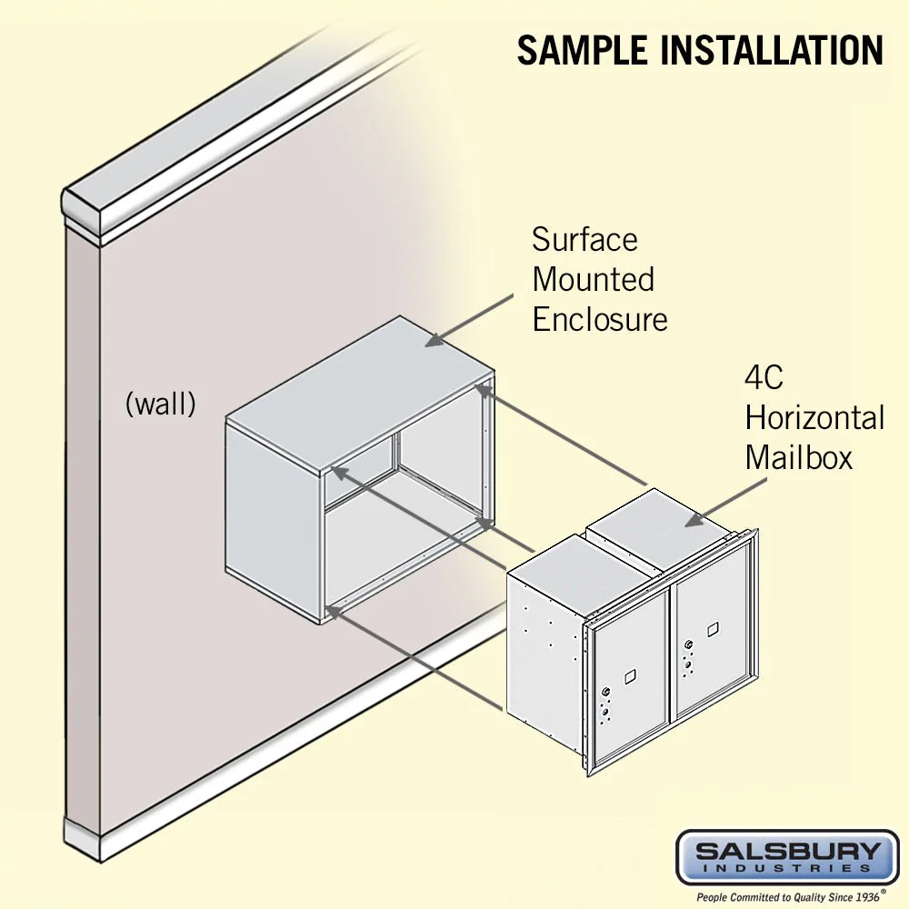 6-Door High Surface Mounted Parcel Locker with Private Access - Image 8
