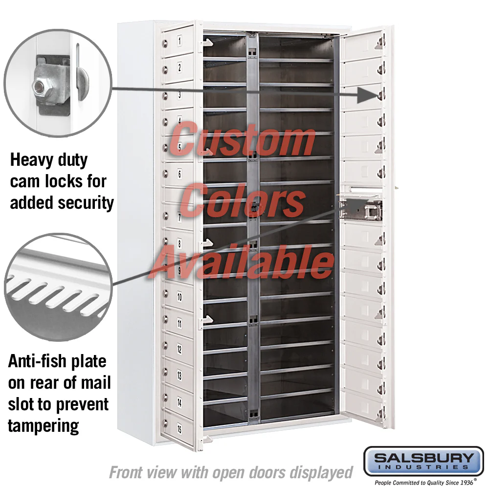 Surface Mounted 4C Horizontal Mailbox Unit with 29 MB1 Doors, Custom Color, Front Loading, Private Access - Image 3
