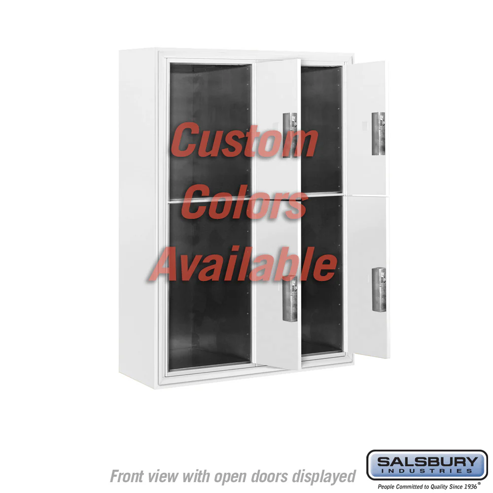 Surface Mounted 4C Horizontal Mailbox Unit with Parcel Locker - Double Column - Private Access - Image 3