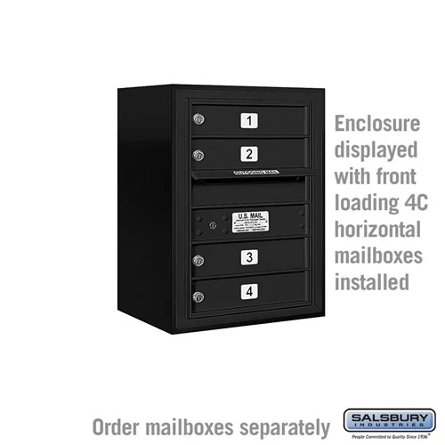 Surface Mounted Enclosure for 3706 Single Column Mailbox Unit - Black - Image 2