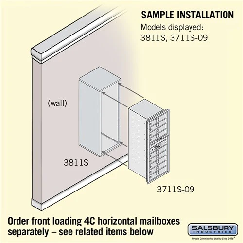 Surface Mounted Enclosure for 3711 Single Column Unit - Sandstone - Image 3