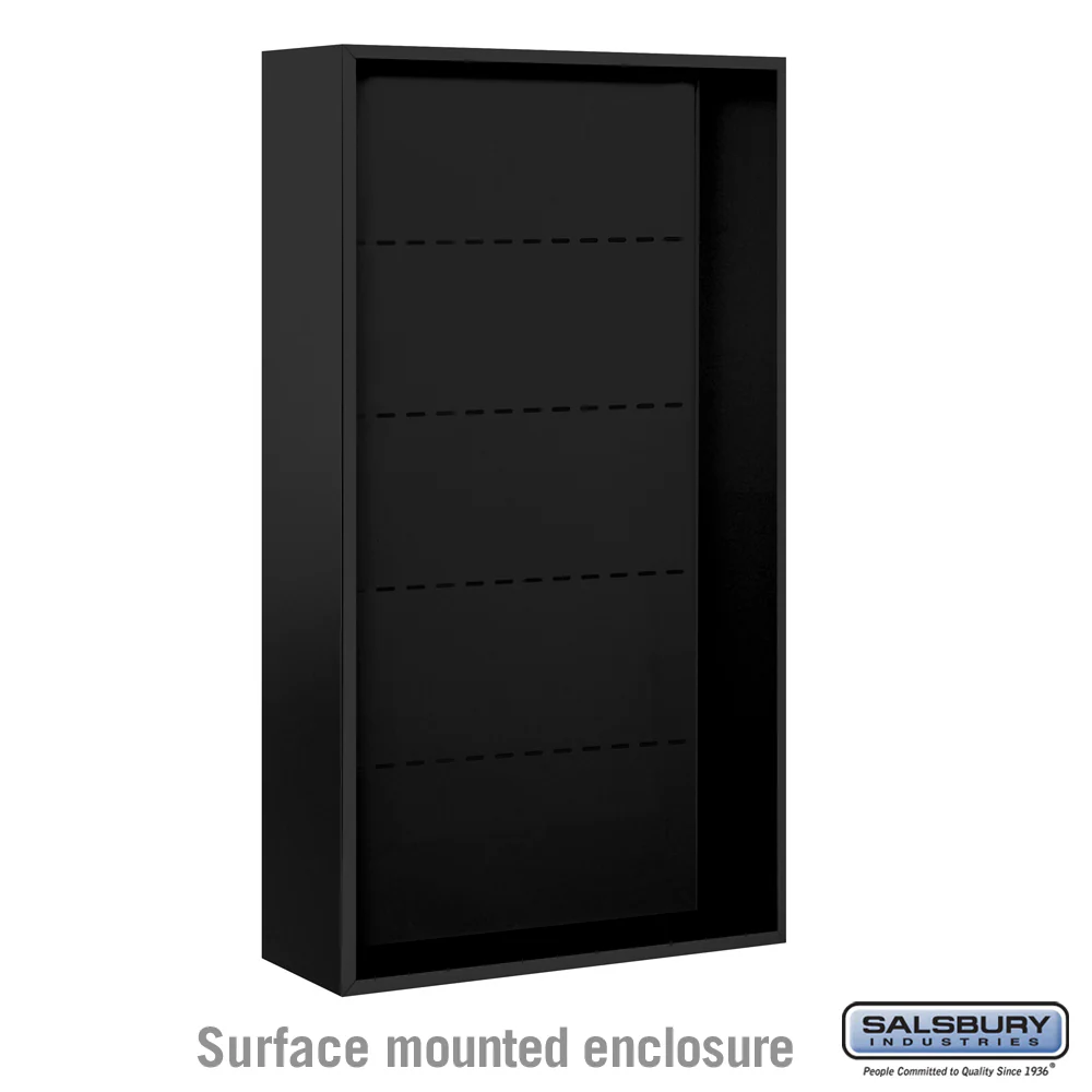 Surface Mounted Enclosure for 3716 Double Column Unit - Black