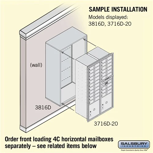 Surface Mounted Enclosure for 3716 Double Column Unit - Bronze - Image 2