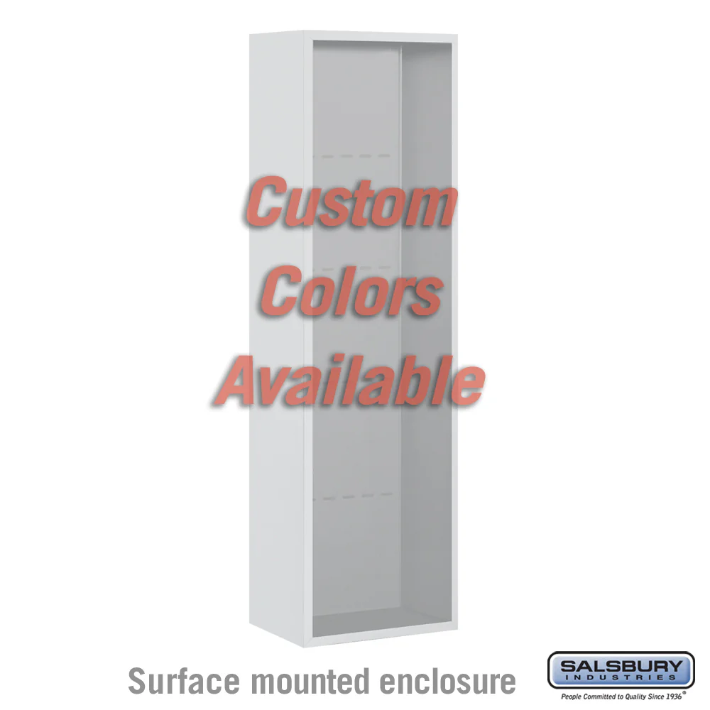 Surface Mounted Enclosure for 3716 Single Column 4C Horizontal Mailbox Unit - Custom Color