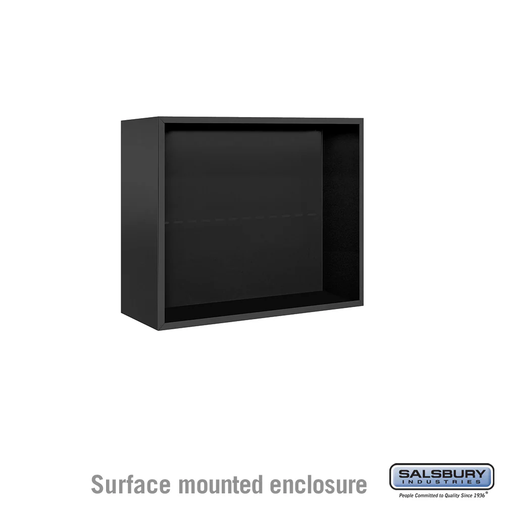Surface Mounted Enclosure for Double Column Mailbox - Black - Image 3