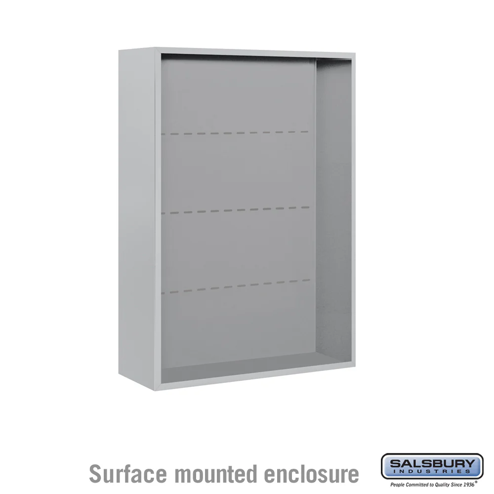 Surface Mounted Enclosure for Double Column Mailboxes - Aluminum