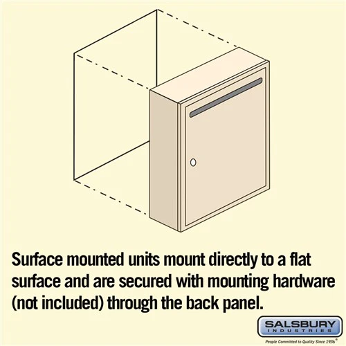 Surface Mounted Letter Box with Commercial Lock - Sandstone - Image 2