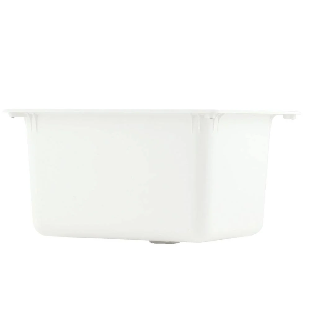 Swan Solid Surface Undermount Utility Sink, 25x22 Inch, White - Image 5