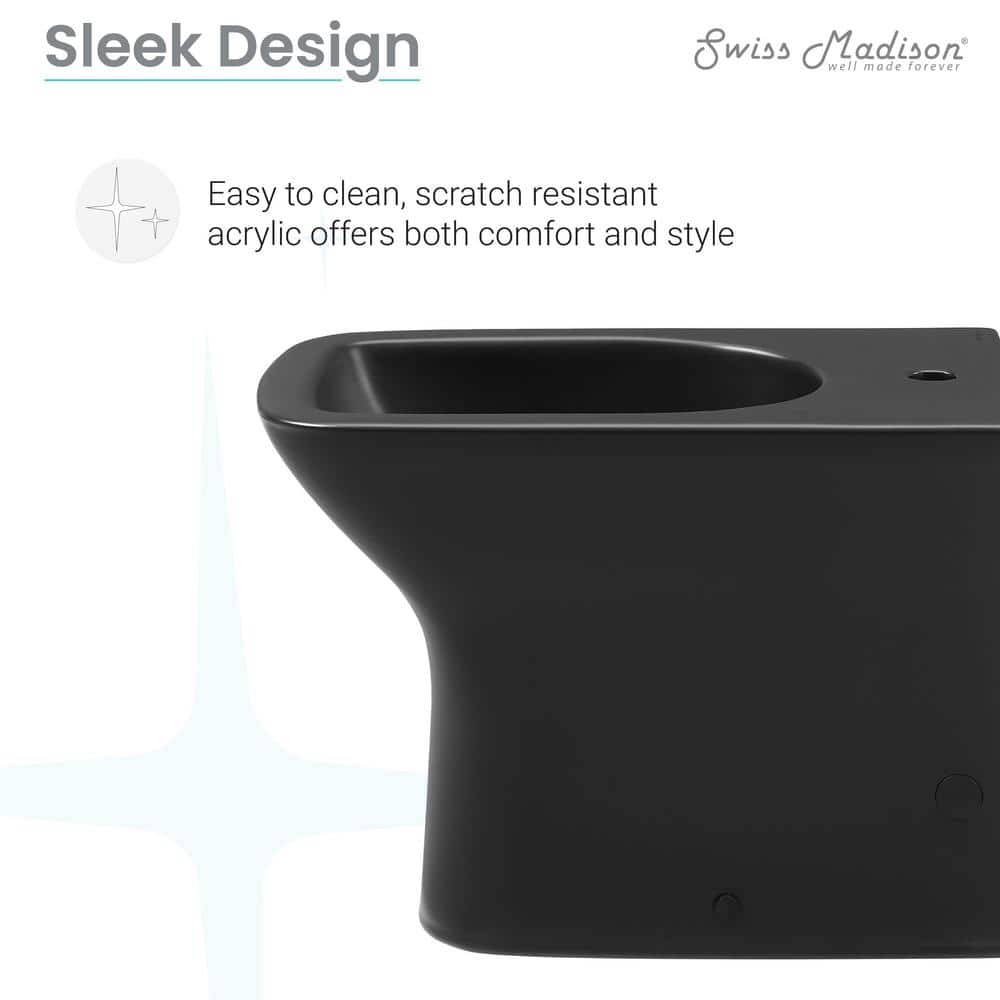 Swiss Madison Carre Elongated Matte Black Bidet - Sleek Modern Design - Image 5