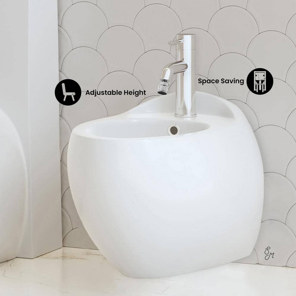 Swiss Madison Plaisir Wall-Hung Elongated Bidet Bowl in Glossy White - Image 4