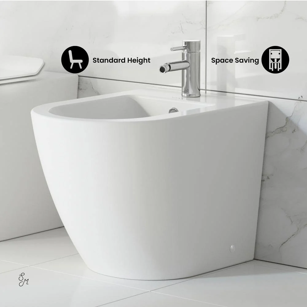 Swiss Madison St. Tropez Elongated Bidet in White - Sleek and Modern Ceramic Bathroom Fixture - Image 4