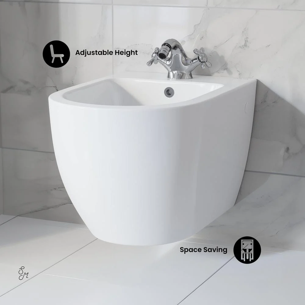 Swiss Madison St. Tropez Wall Hung Elongated Bidet in Glossy White - Image 4