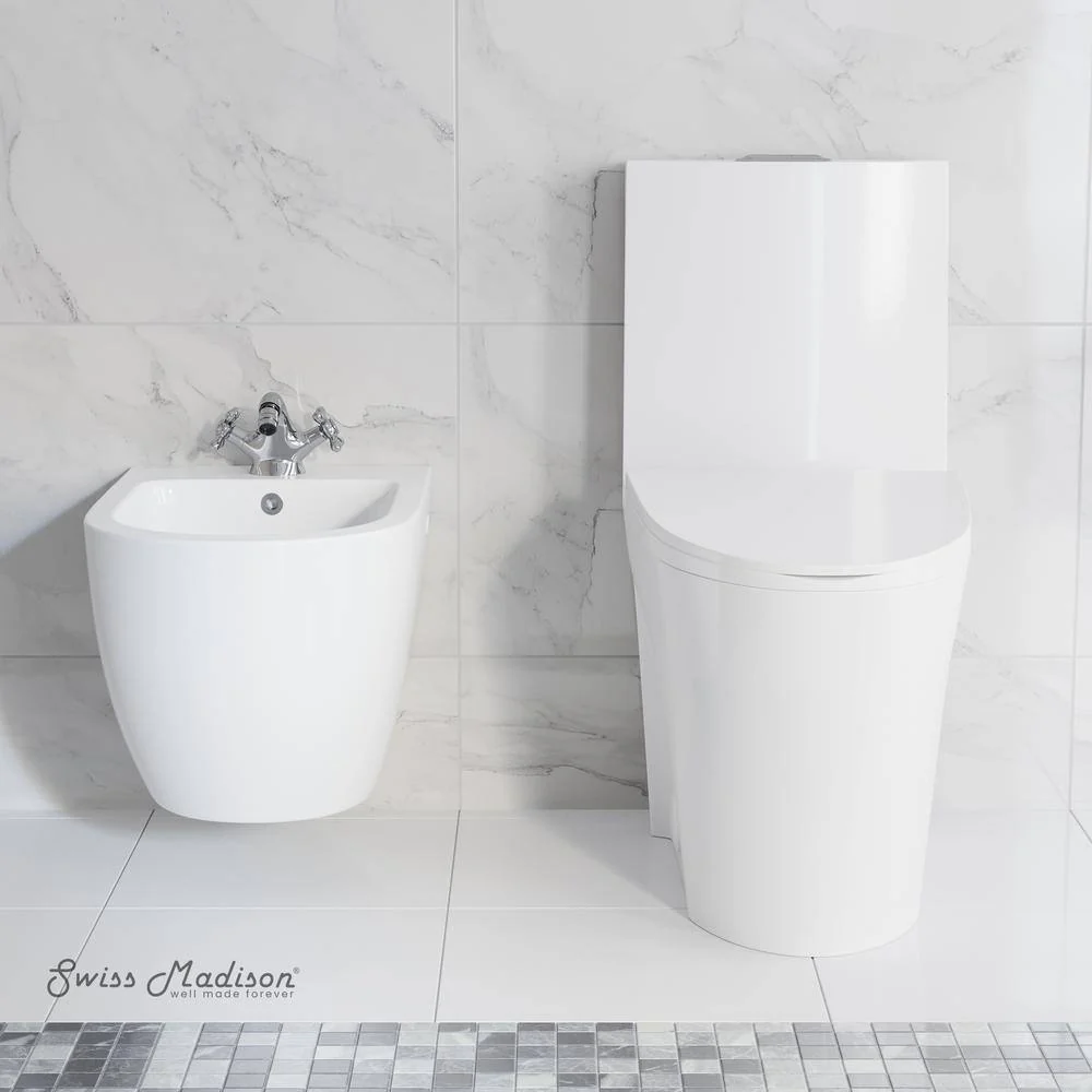 Swiss Madison St. Tropez Wall Hung Elongated Bidet in Glossy White - Image 5