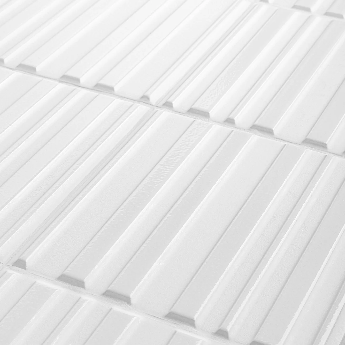 Sydney White 8x16 3D Mixed Finish Ceramic Wall Tile - Image 4