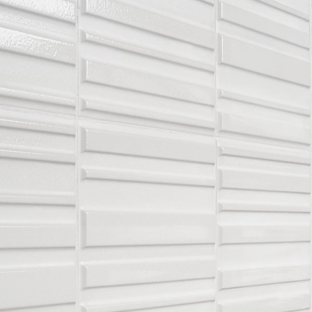 Sydney White 8x16 3D Mixed Finish Ceramic Wall Tile - Image 8