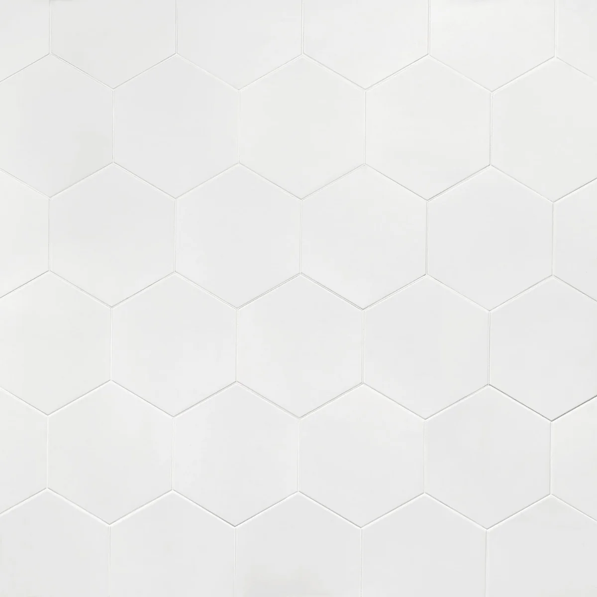 SymetroHex White 10" Matte Porcelain Tile - Lux Tile - Image 5