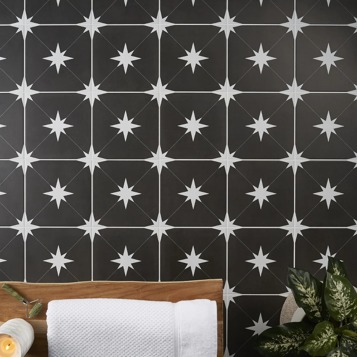 Tau Nero Black 9x9 Matte Porcelain Tile by Lux Tile - Image 6