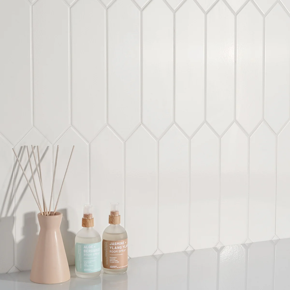 Tehama Crackled White 3x12 Ceramic Tile - Lux Tile