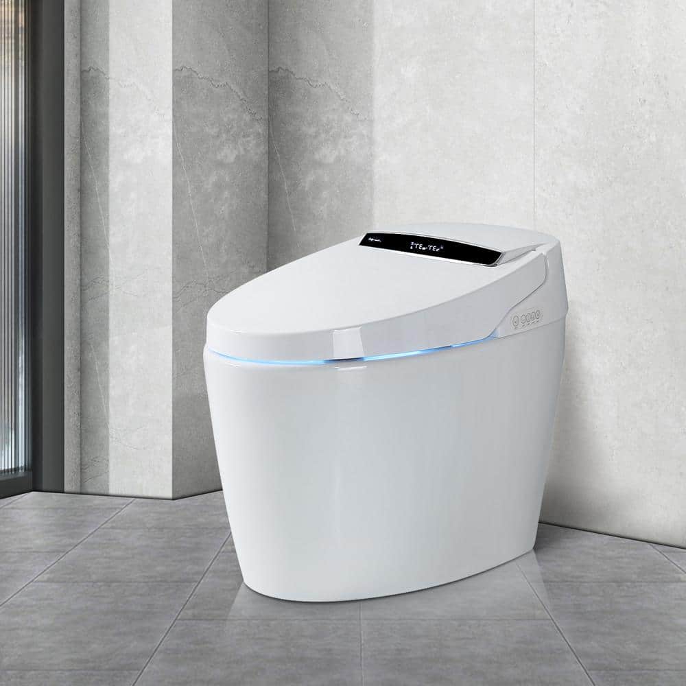 Tenleaf Elongated Smart Bidet Toilet with Heated Seat and Auto Open/Close | 1.32 GPF - Image 3