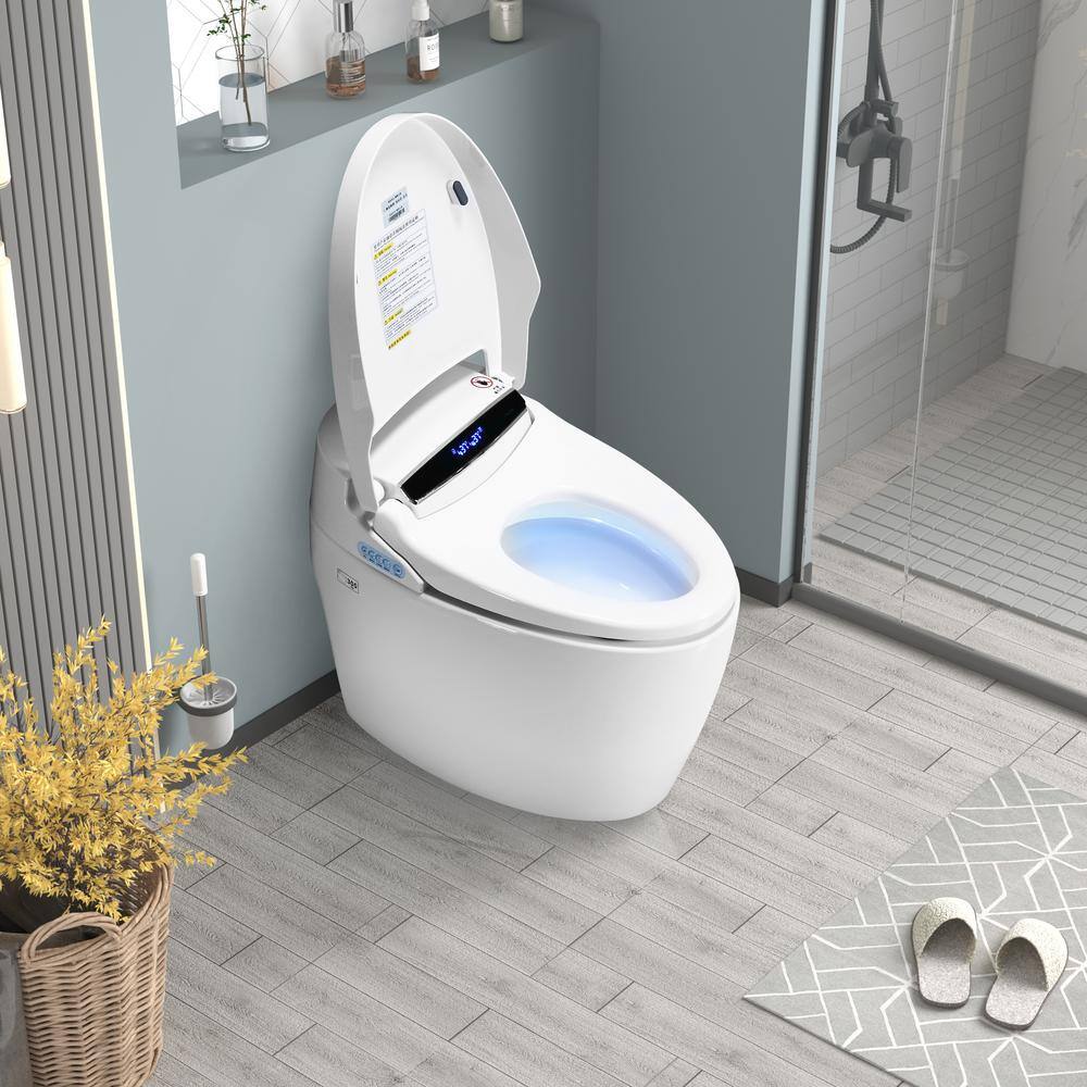 Tenleaf Elongated Smart Bidet Toilet with Heated Seat and Auto Open/Close | 1.32 GPF - Image 4
