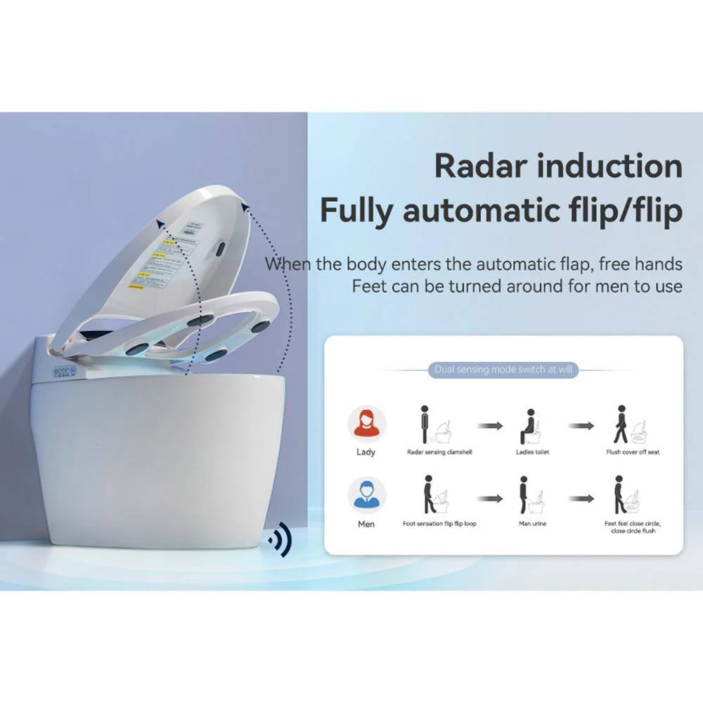 Tenleaf Elongated Smart Bidet Toilet with Heated Seat and Auto Open/Close | 1.32 GPF - Image 9