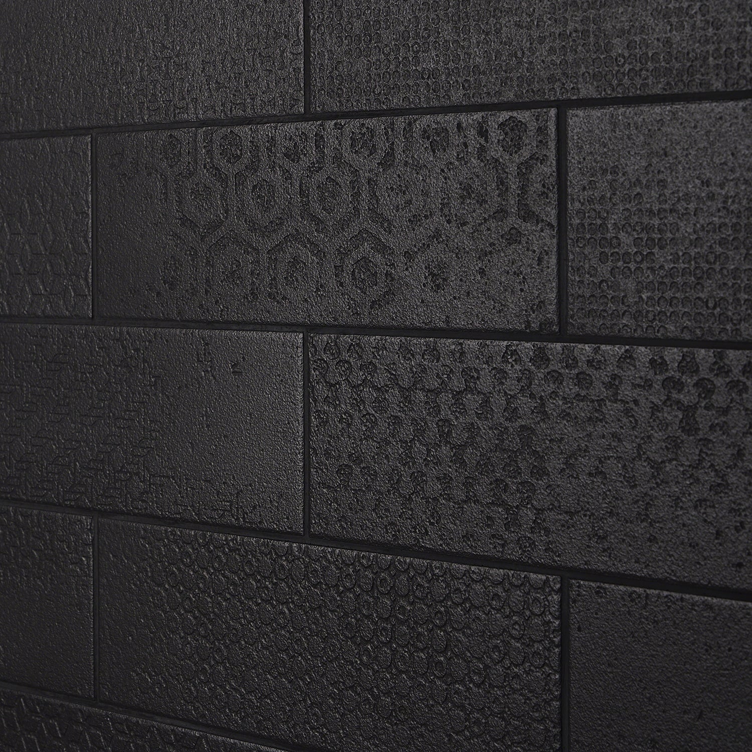Tessuto Carbone Matte Black 4x12 Porcelain Subway Tile - Image 5