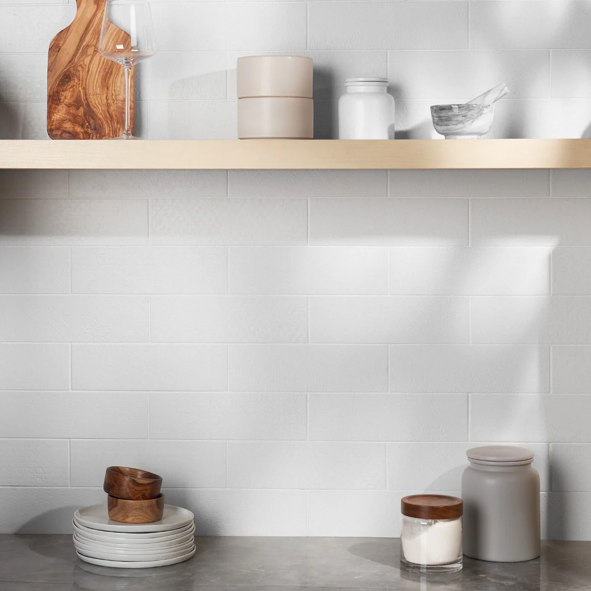 Tessuto White Matte Porcelain Subway Tile 4x12 - Lux Tile - Image 2