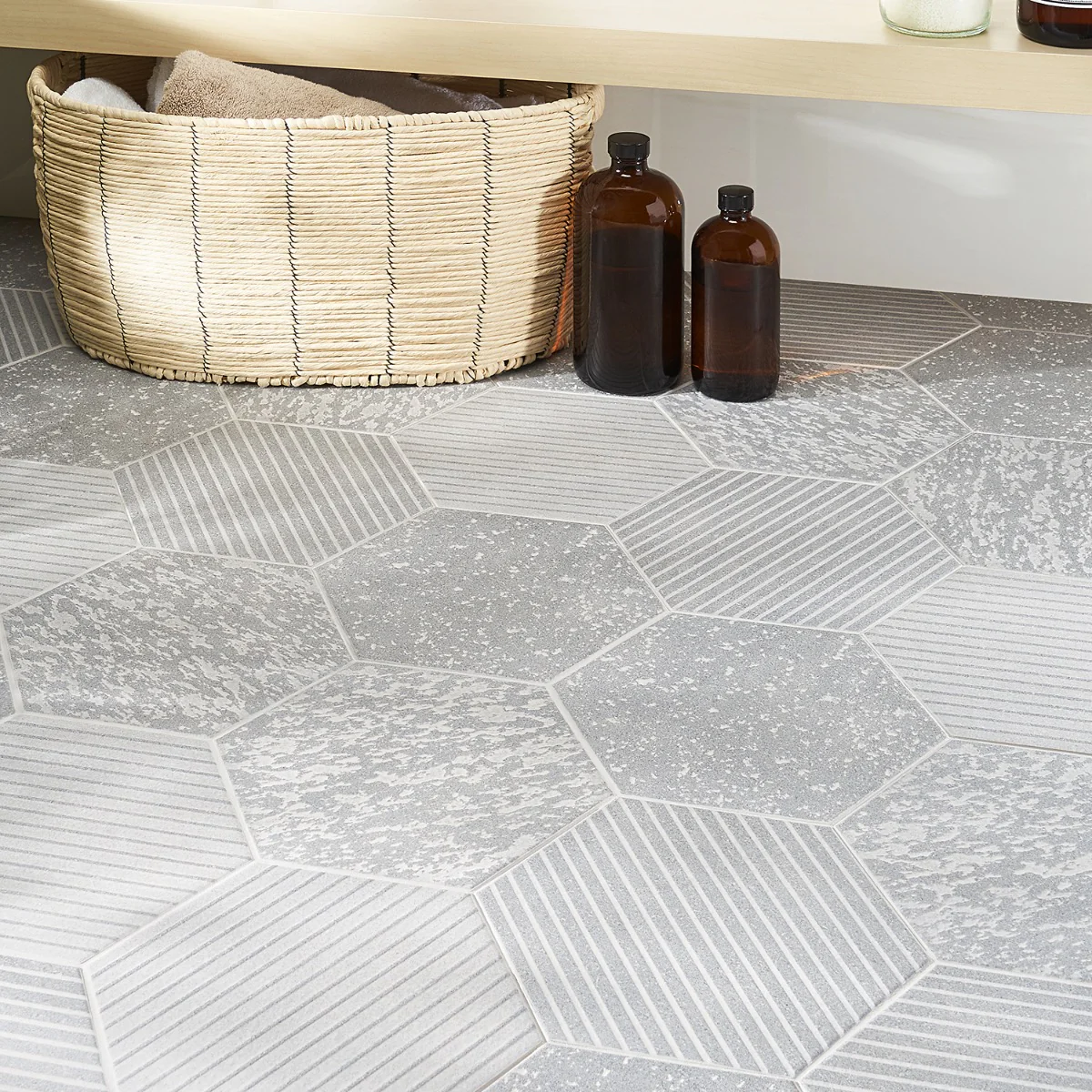 Texstone Gray Hexagon Matte Porcelain Tile - Lux Tile - Image 7