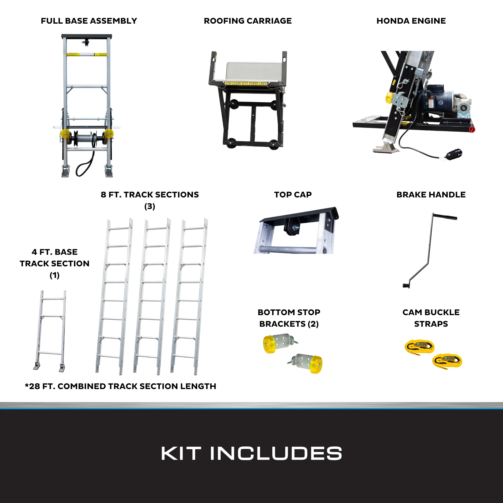 Tie Down TranzPorter TP250 Electric Roofing Platform Ladder Hoist, 44‑ft Reach, 250‑lb Capacity - Image 7