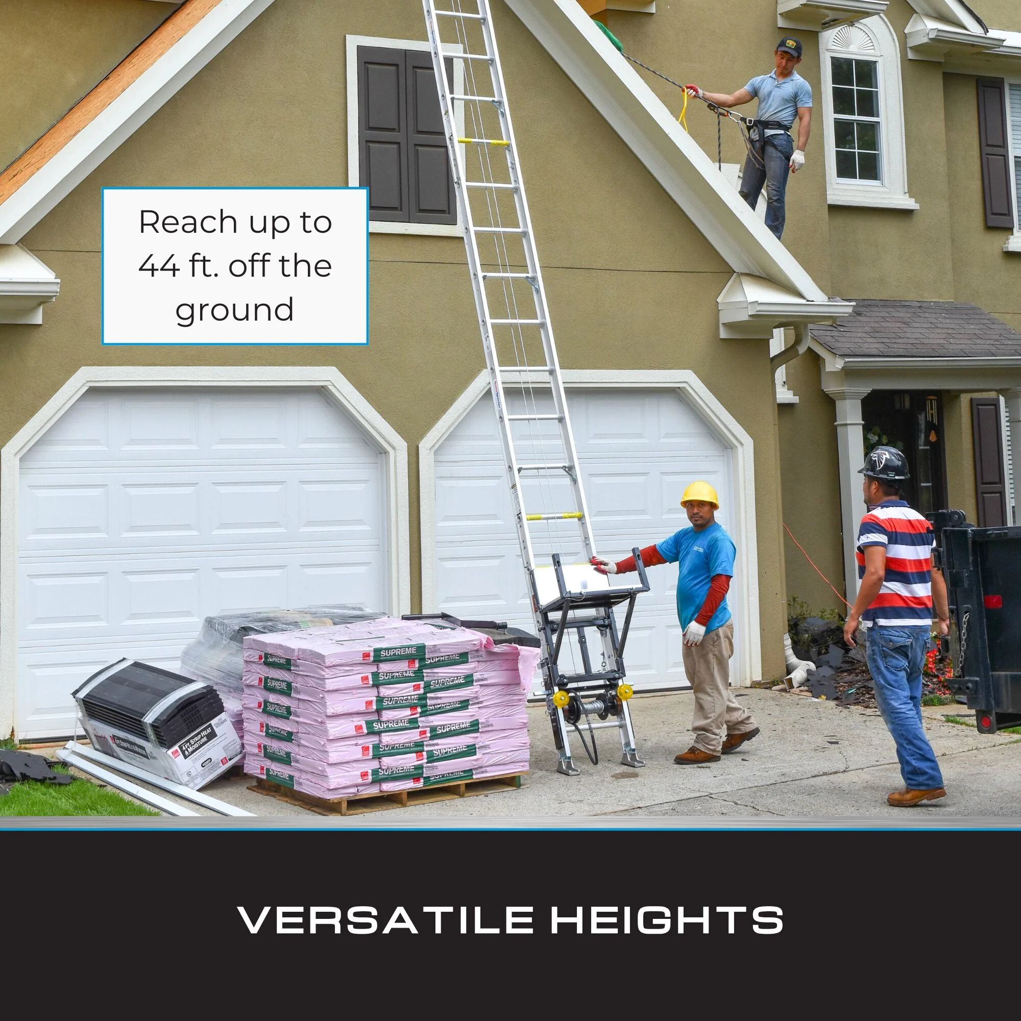 Tie Down TranzPorter TP250 Roofing Platform Ladder Hoist with Honda Engine, 44-ft Reach, 250-lb Capacity - Image 8