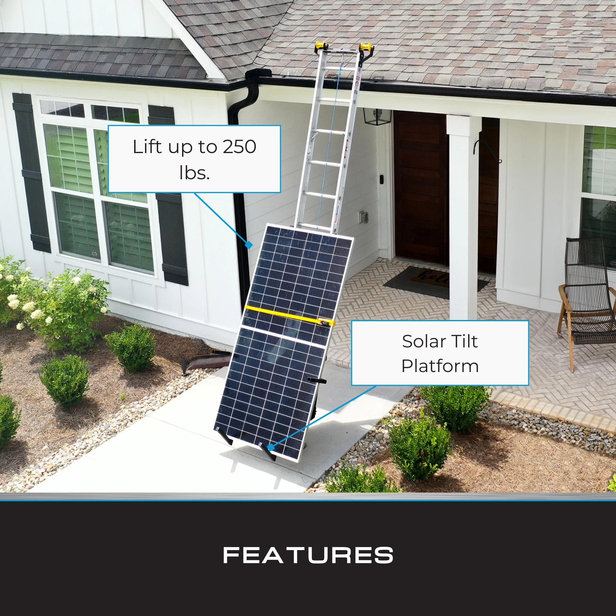 Tie Down TranzVolt G2 Solar Tilt Platform Pro Kit, Milwaukee 18V — Ladder Hoist, 44-ft Reach, 250-lb Capacity - Image 6
