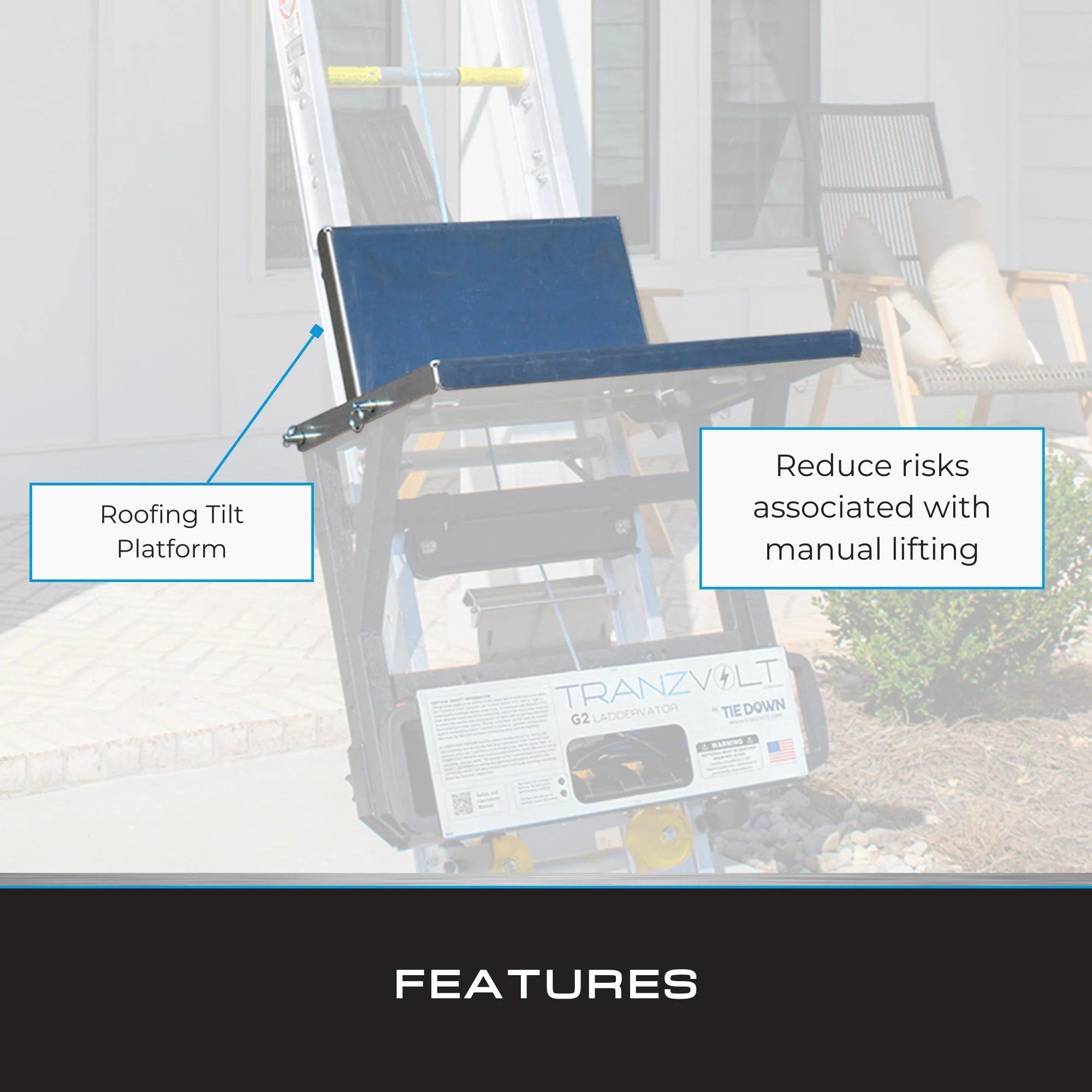 Tie Down TranzVolt Roofing Platform (Platform Only) – Ladder Hoist Accessory - Image 6
