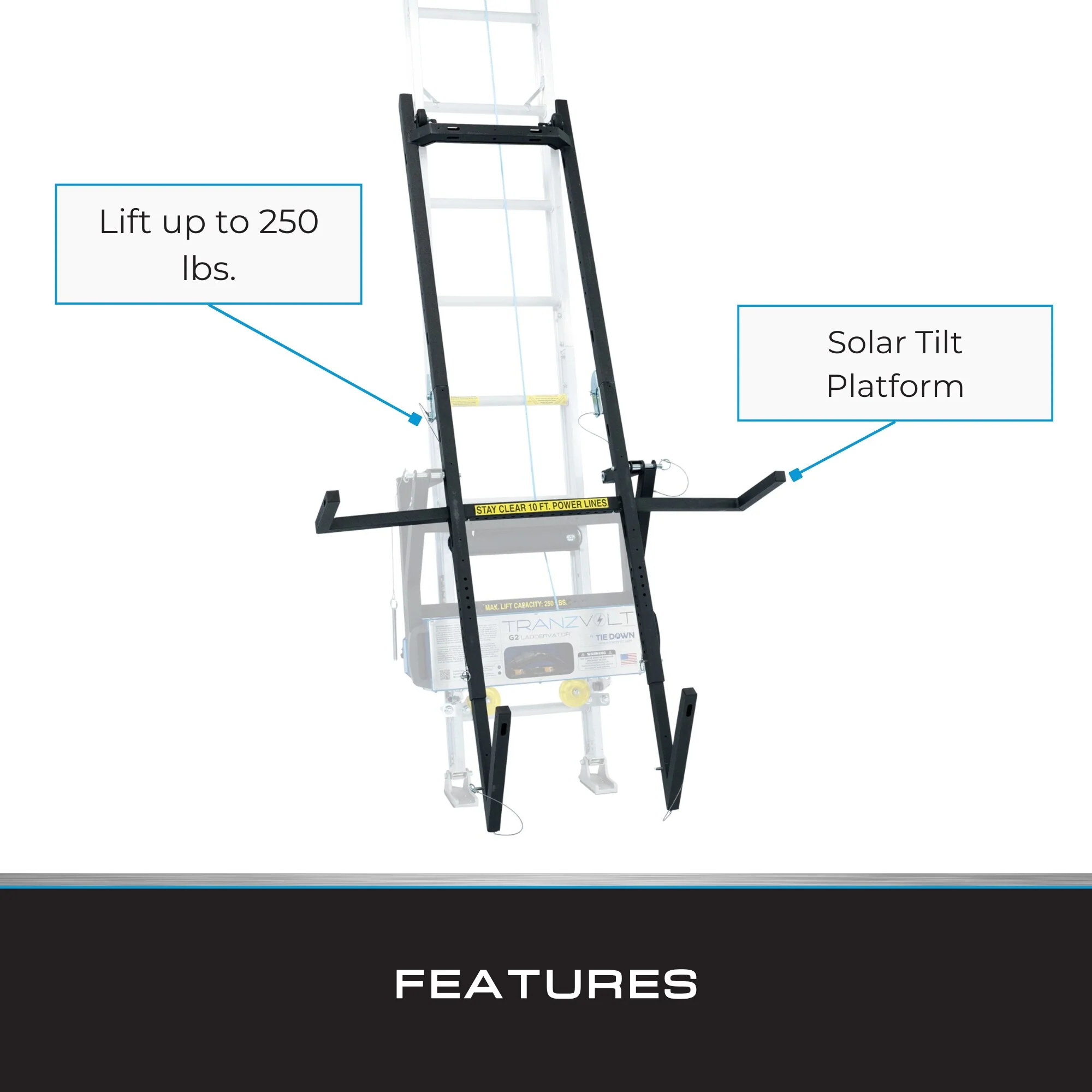 Tie Down TranzVolt Solar Tilt Platform (Platform Only) for Ladder Hoists, SKU 40676 - Image 6