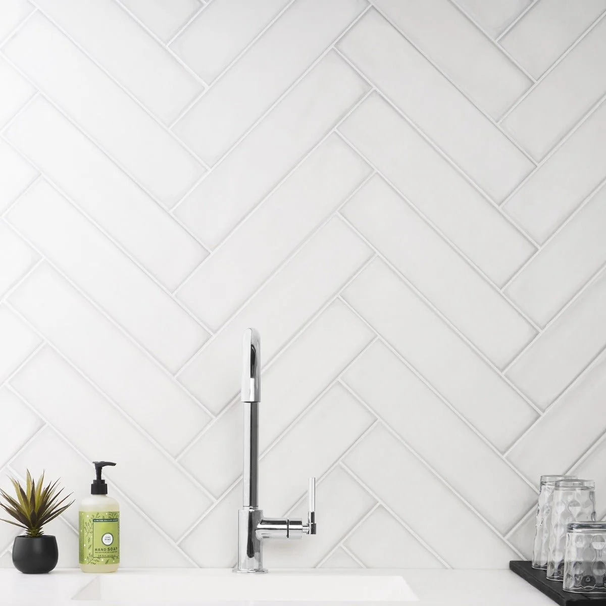 ArtBlock Bianco White 4x16 Matte Porcelain Tile by Stacy Garcia - Image 8