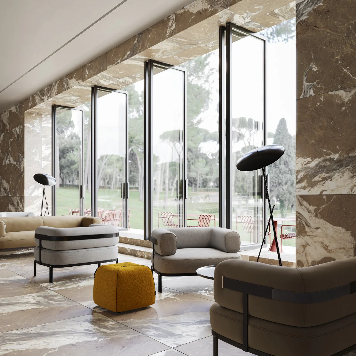 Tilebar Autograph Espresso Brown 48x48 Marble Look Satin Porcelain Tile - Image 4